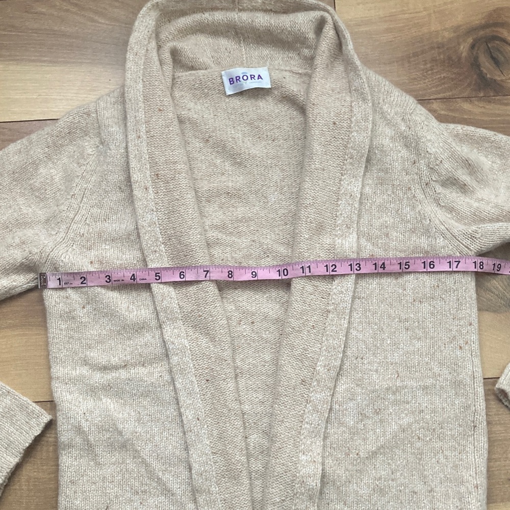Brora Cashmere Open Front Cardigan Sweater - Picture 3 of 6